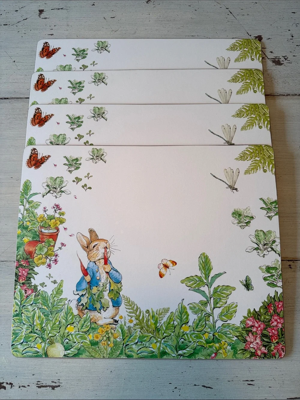 Pottery Barn Peter Rabbit Garden Cork Placemats Set of 4